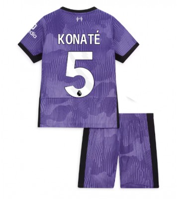 Liverpool Ibrahima Konate #5 Tercera Equipación Niños 2023-24 Manga Corta (+ Pantalones cortos)